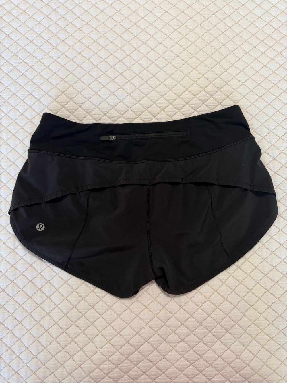 lululemon athletica Black Women’s Athletic Shorts with Flounce Overlay